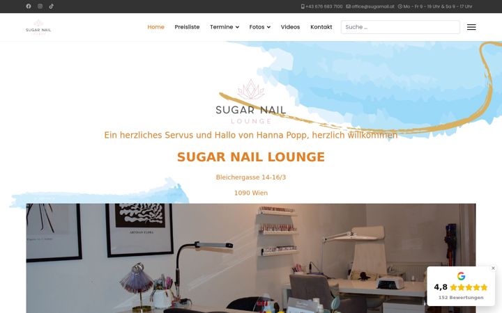 Screenshot of sugarnail.at