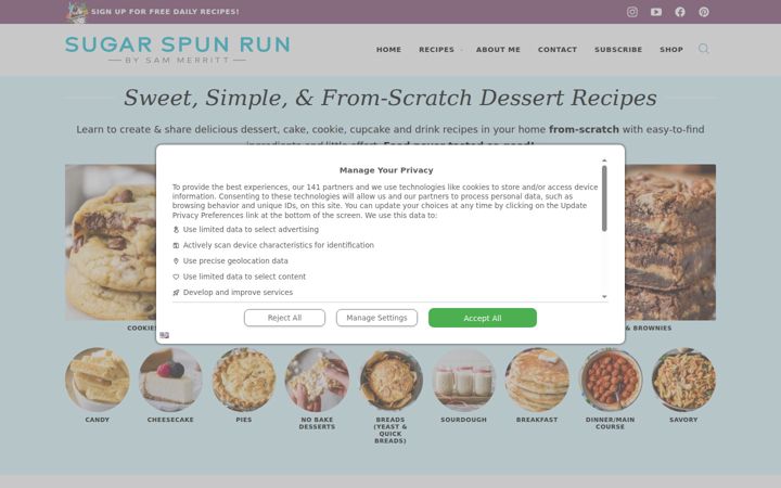 Screenshot van sugarspunrun.com