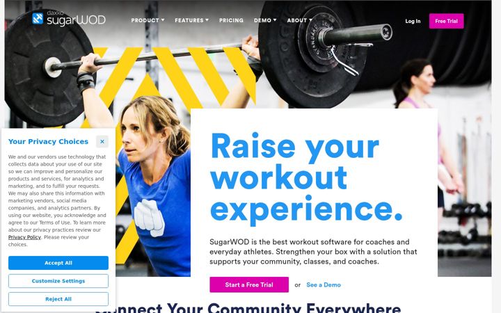 Screenshot of sugarwod.com