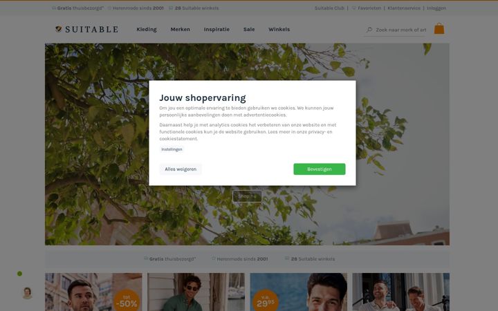 Screenshot of suitableshop.nl