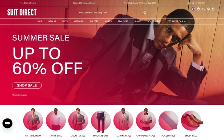 Screenshot of suitdirect.co.uk
