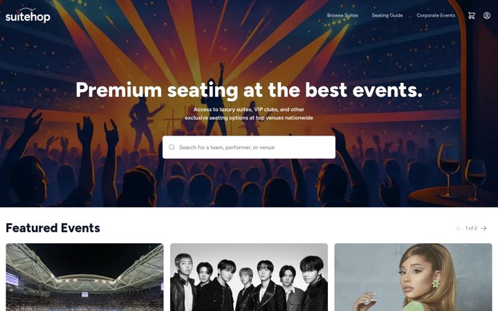 Screenshot of suitehop.com