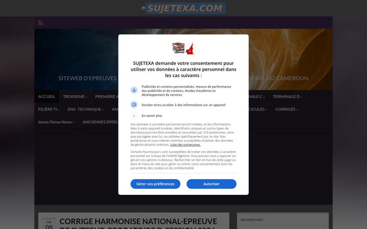 Screenshot of sujetexa.com