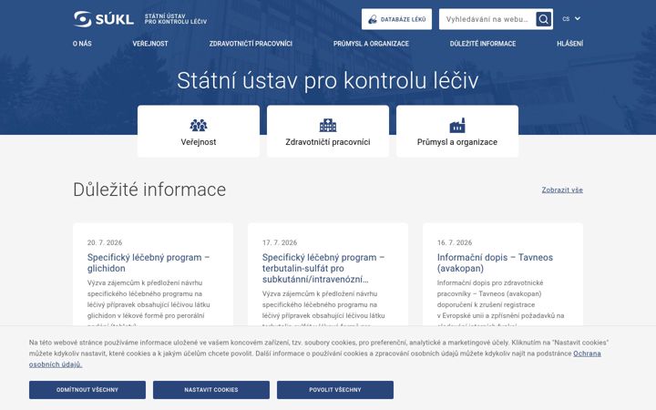 Screenshot of sukl.cz