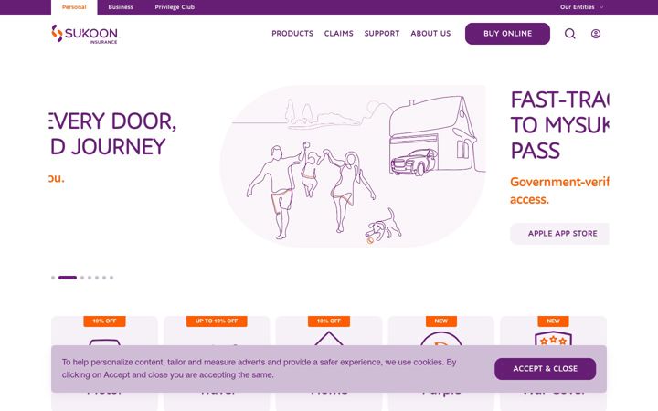 Screenshot of sukoon.com
