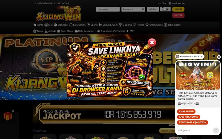 Screenshot of sukseskijangwin.com