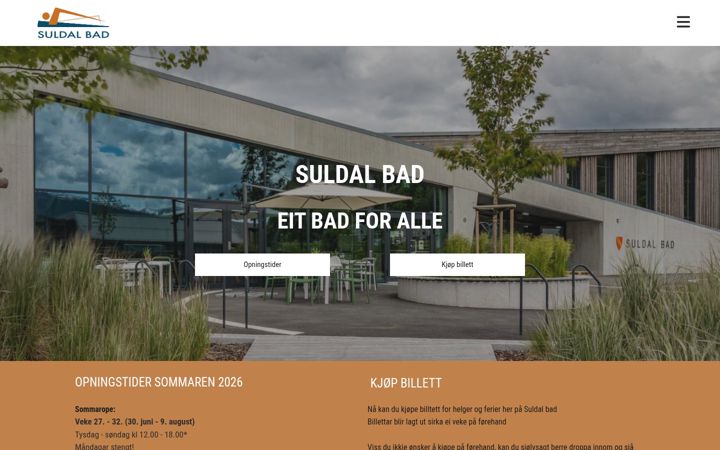 Screenshot of suldal-bad.no