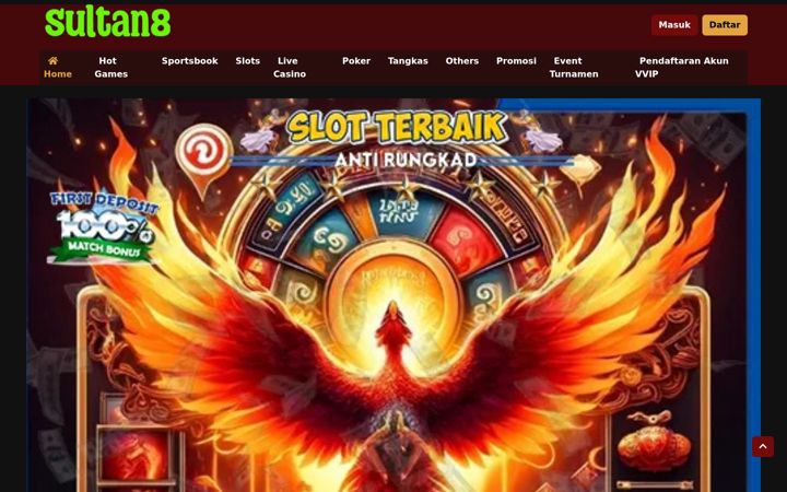 Screenshot of sultan8slot.com