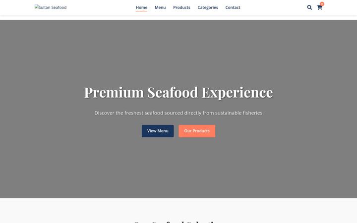 Screenshot of sultanseafood.com