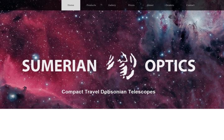 Screenshot of sumerianoptics.com