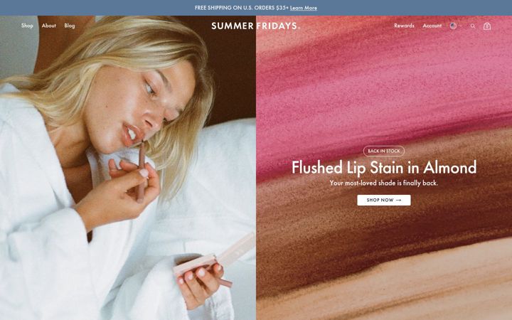 Screenshot of summerfridays.com