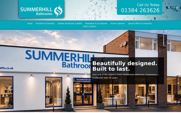 Screenshot του summerhillbathrooms.co.uk