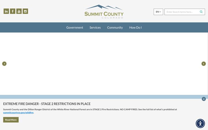 Screenshot of summitcountyco.gov