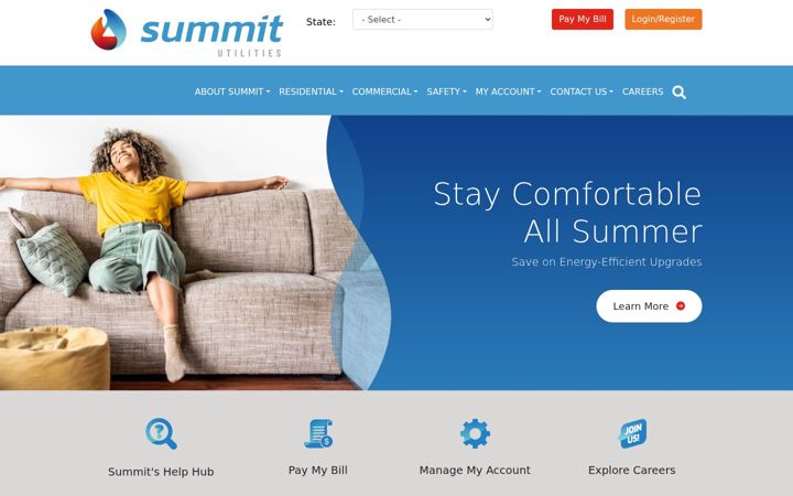 Captura de ecrã de summitutilities.com