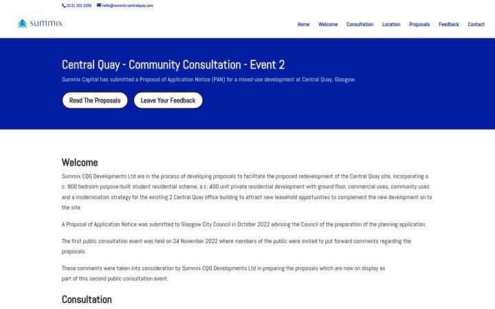 Kuvakaappaus sivustosta summix-centralquay.com