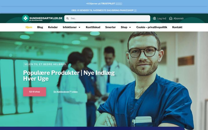 Screenshot of sundhedsartikler.dk