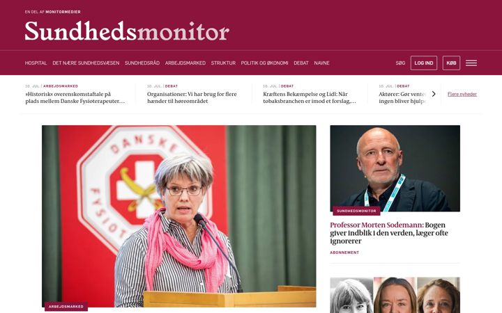 Screenshot di sundhedsmonitor.dk