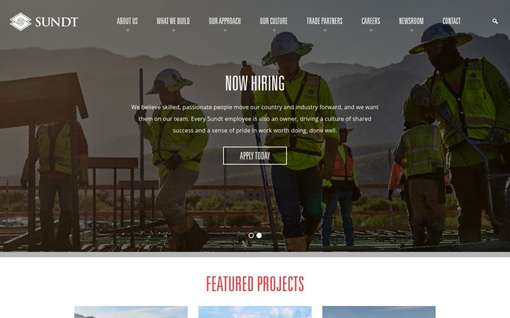 Screenshot of sundt.com