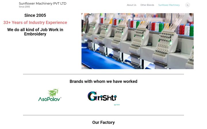 Captura de ecrã de sunflowermachinery.com