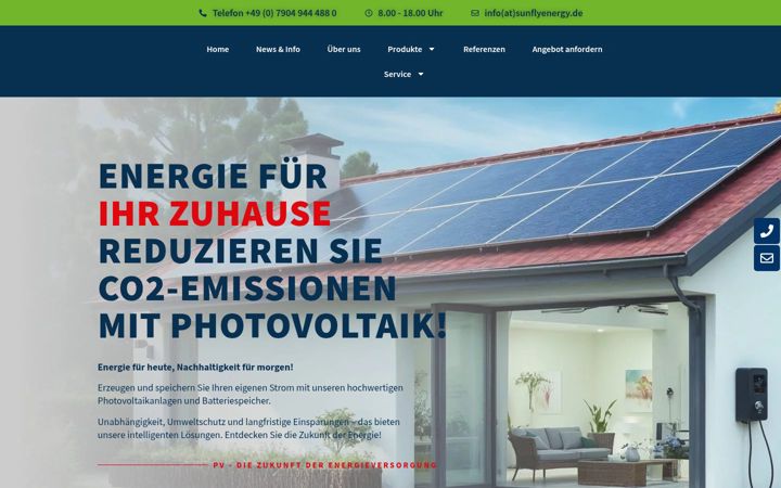 Screenshot ta' sunflyenergy.de