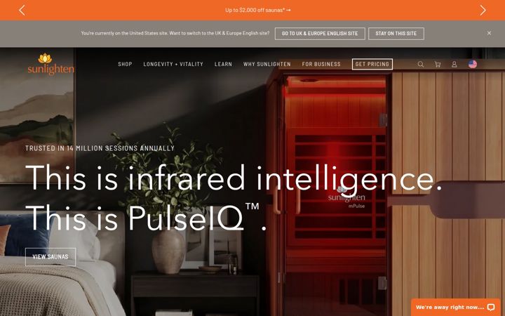 Screenshot van sunlighten.com