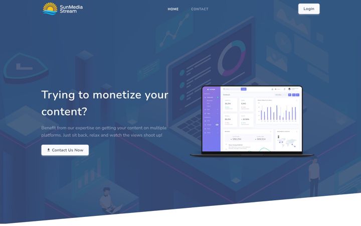 Screenshot of sunmedia.stream