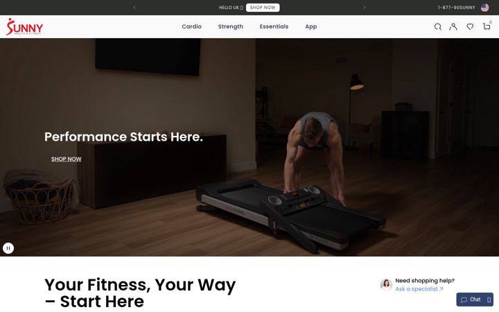 Screenshot of sunnyhealthfitness.com