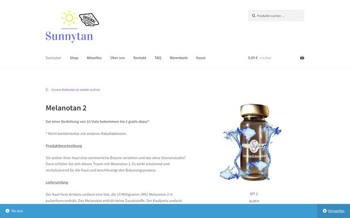 Capture d'écran de sunnytan.de