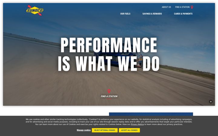 Capture d'écran de sunoco.com