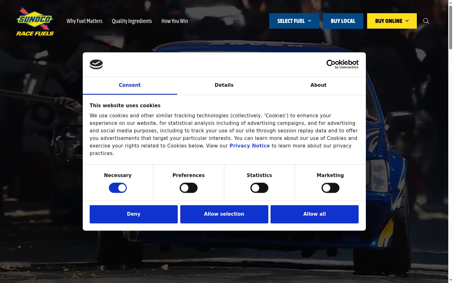 Sutikimo reklamjuostės, rodytos prieš bet kokią sąveiką, ekrano kopija