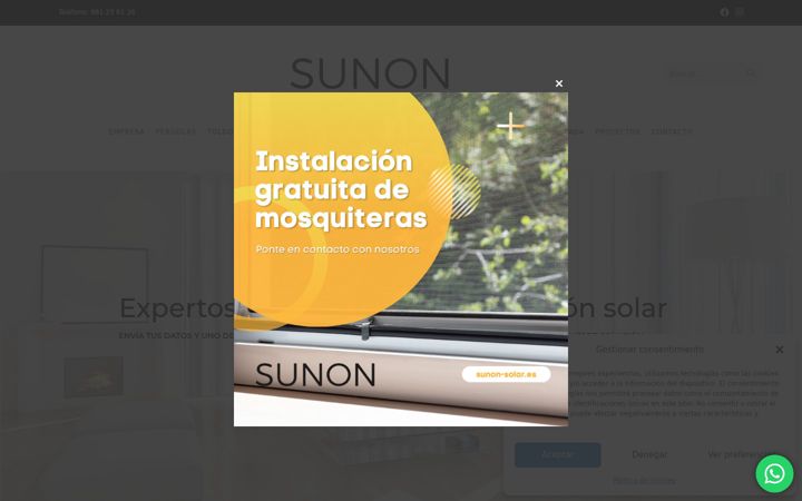 Screenshot of sunon-solar.com
