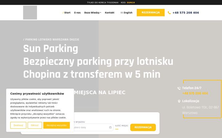 Screenshot of sunparking.pl