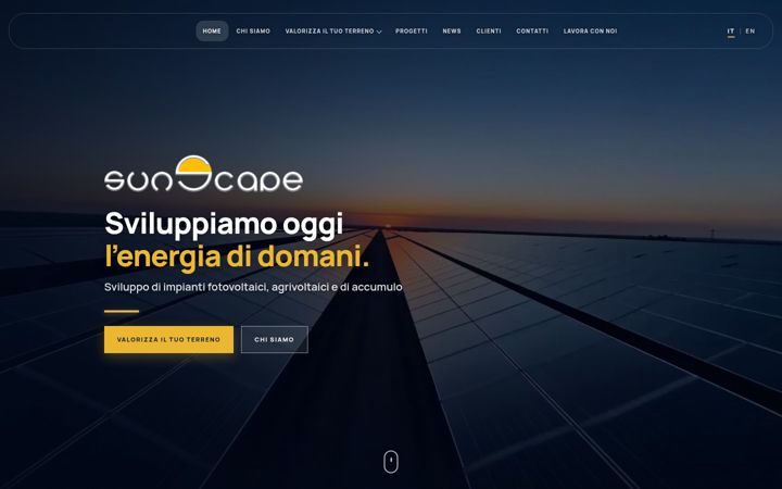 Snímek obrazovky sunscape.it