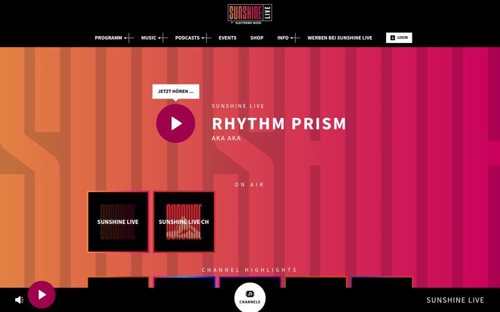 Screenshot of sunshine-live.de