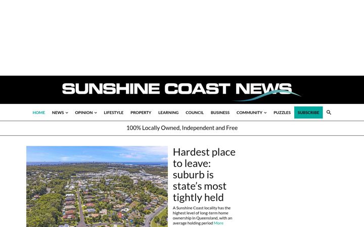 Screenshot of sunshinecoastnews.com.au