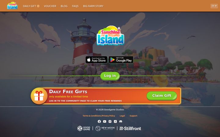 Screenshot of sunshineislandgame.com