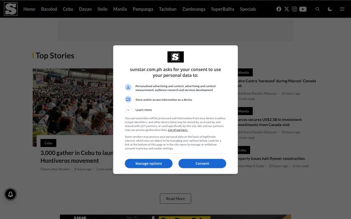 Screenshot of sunstar.com.ph