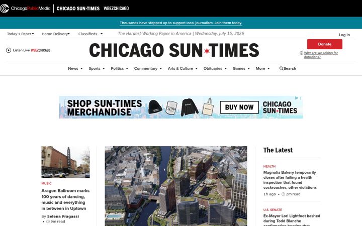 Screenshot von suntimes.com