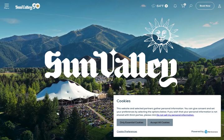 Snímek obrazovky sunvalley.com
