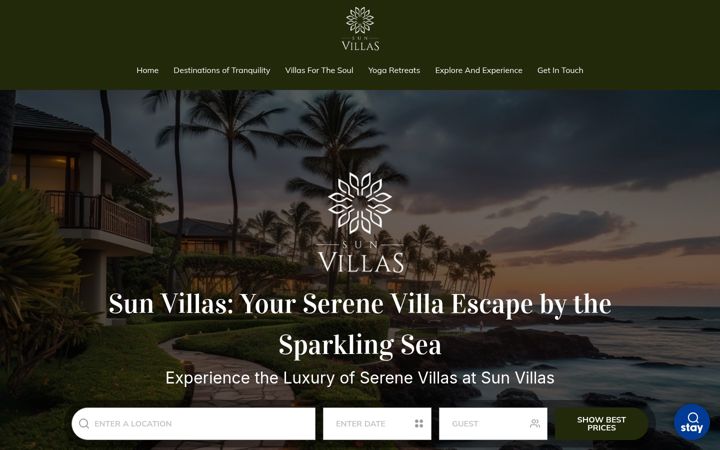 Screenshot of sunvillas.net