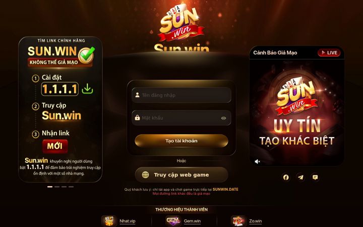 Screenshot of sunwin.mw