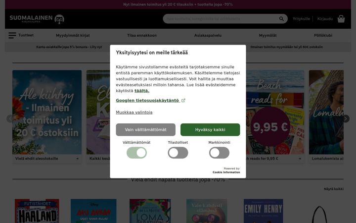 Screenshot of suomalainen.com