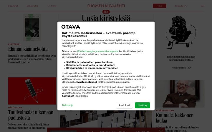 Screenshot of suomenkuvalehti.fi