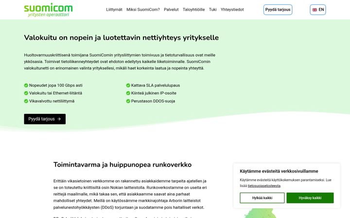 Screenshot of suomicom.fi