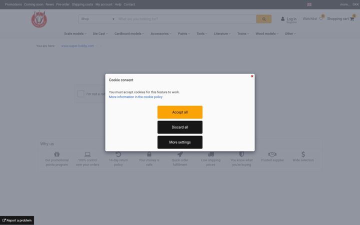 Screenshot di super-hobby.com