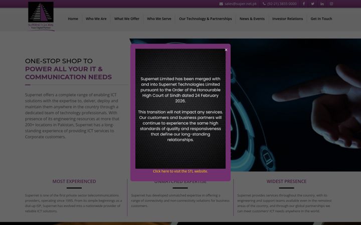 Screenshot of super.net.pk
