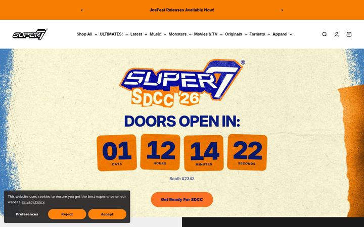 Screenshot of super7.com