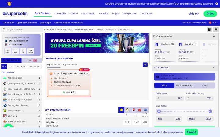 Screenshot of superbetin1831.com