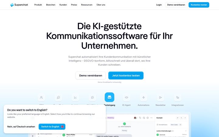 Screenshot di superchat.de