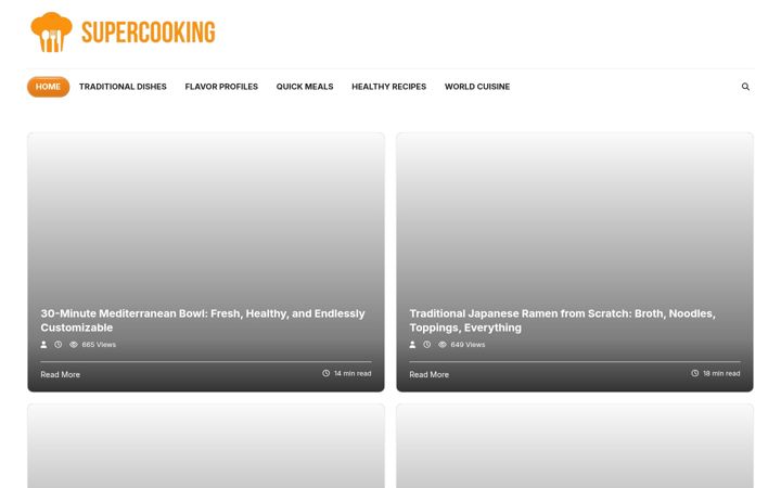 Screenshot of supercooking.net